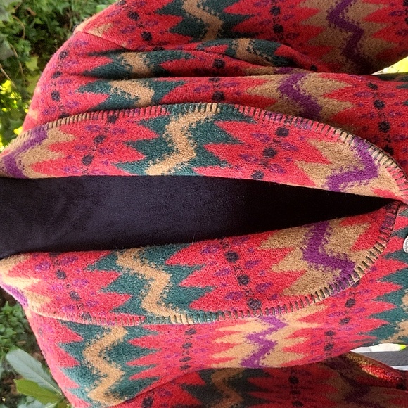 Vintage Circle T Aztec Print Cropped Jacket size Large - Picture 2 of 7